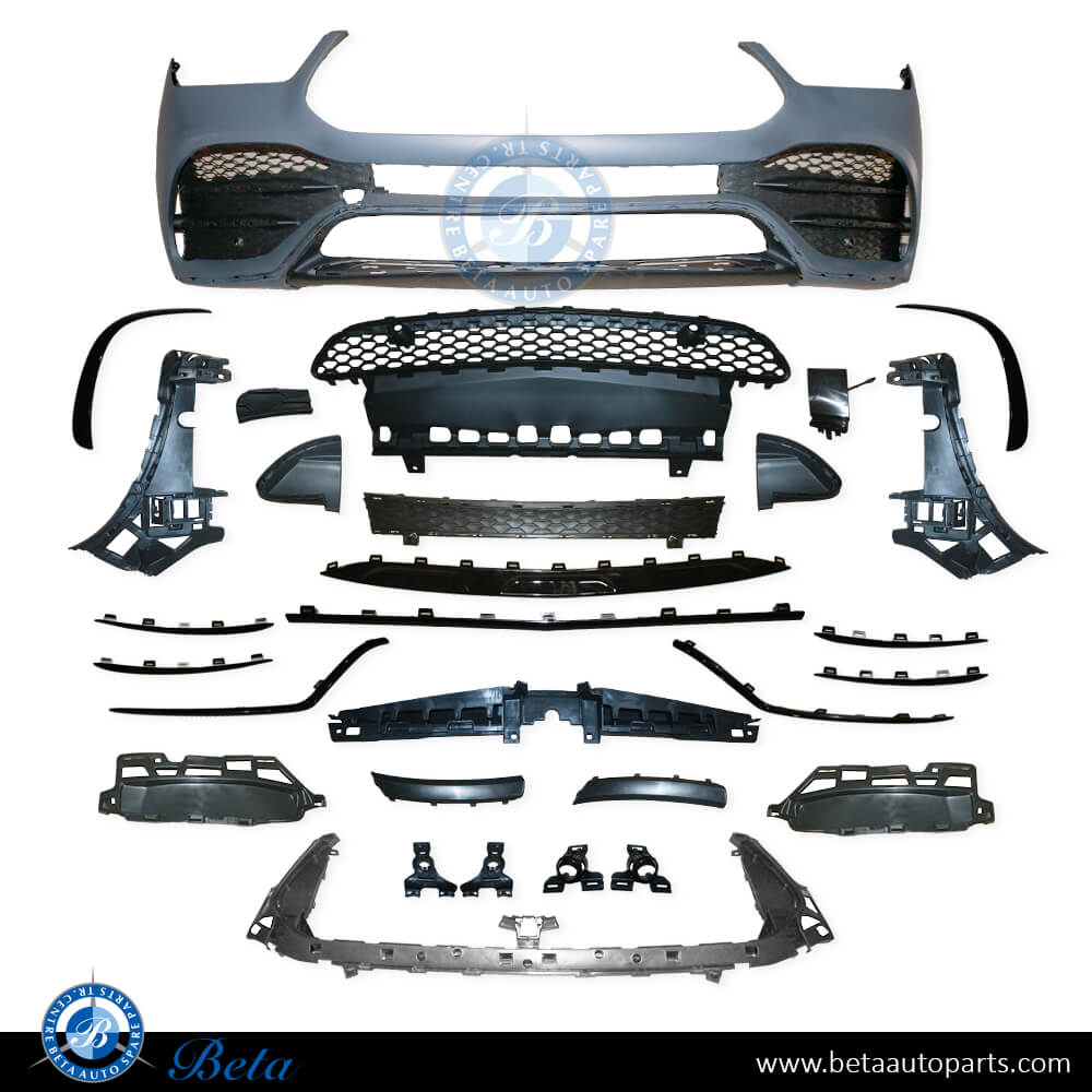 Front Bumper AMG GLE53 with Park Assist for Mercedes GLE-Class 2019-2023 models, Part Number 1678858406 Front Bumper AMG GLE53 with Park Assist for Mercedes GLE-Class 2019-2023 models, Part Number 1678858406